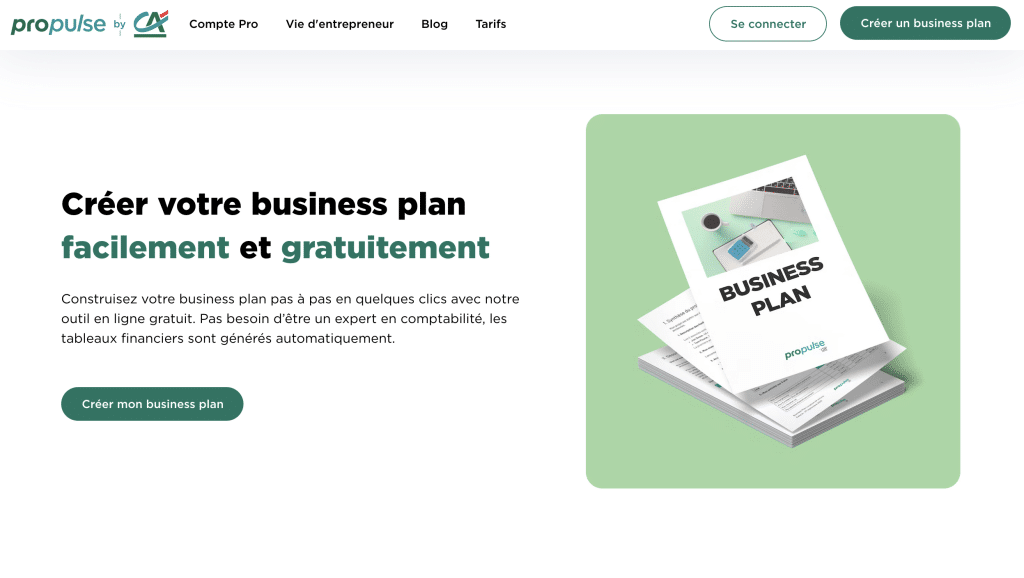 business plan gratuit Propulse by CA