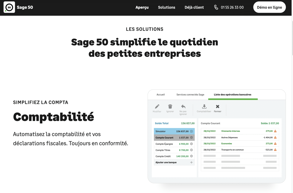 Sage 50 logiciel compta
