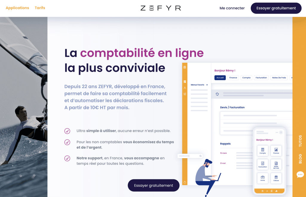 Zephyr logiciel de comptabilité en ligne