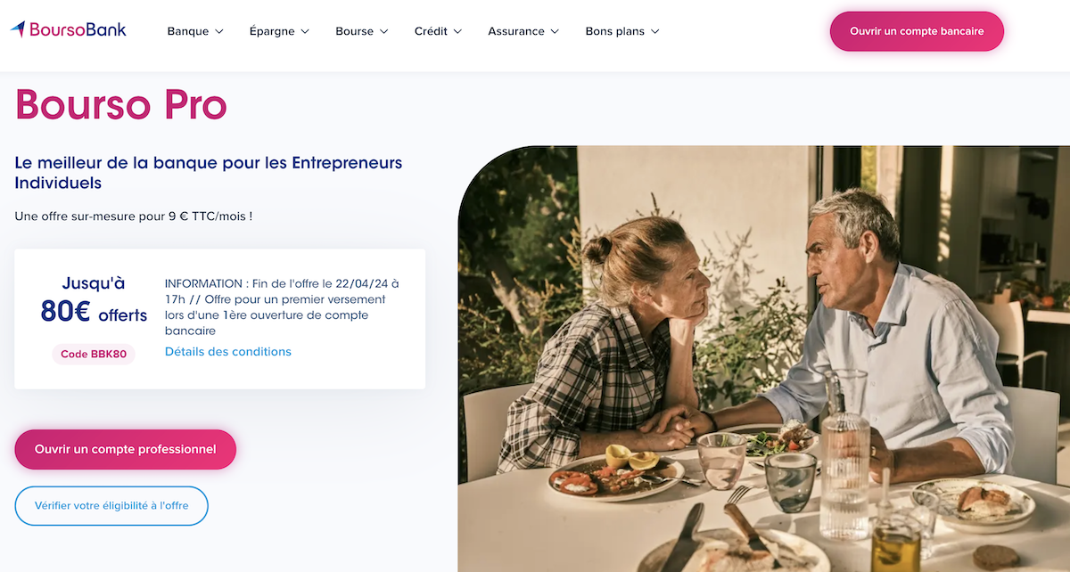 Bourso Pro l'offre auto-entrepreneur de Boursobank