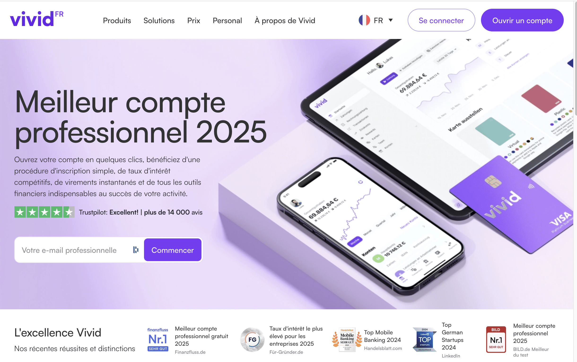 Vivid compte pro gratuit en ligne