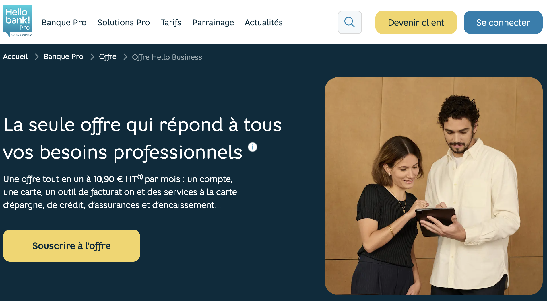 Hello Bank Pro! Compte pro indépendant